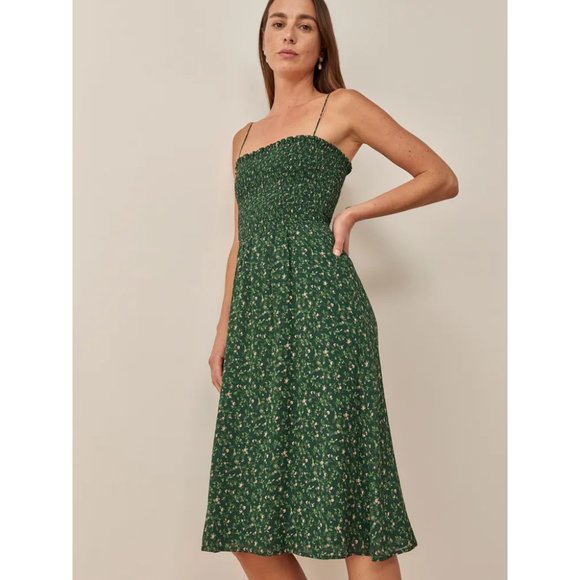 Reformation Dresses Nwot Reformation Sable Dress In Coriander Green